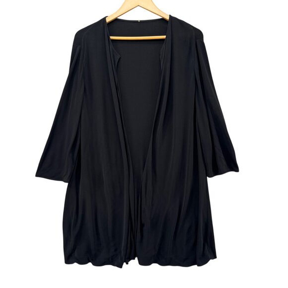 RTW Charleston Open Front Cardigan Womens Black Long Sleeve Mid Length Size XXL - Picture 1 of 9